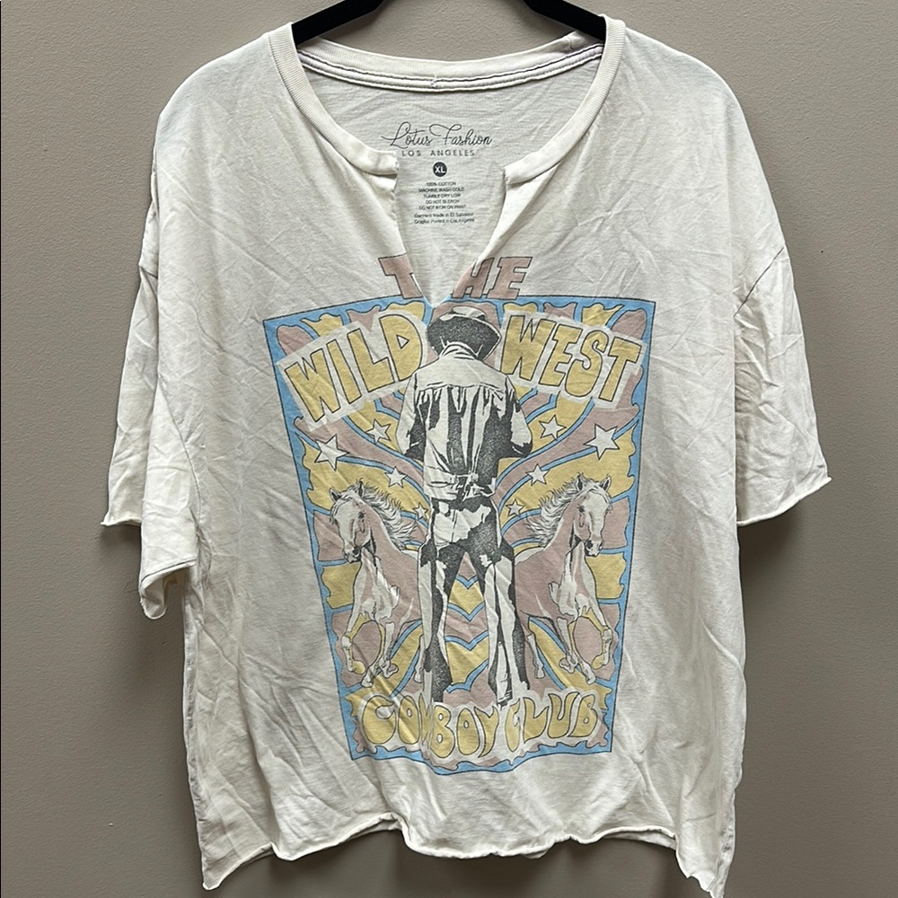 Gray Oversized Graphic Tee with Relaxed Fit